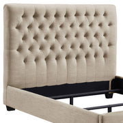 Cama tapizada Chloe color avena