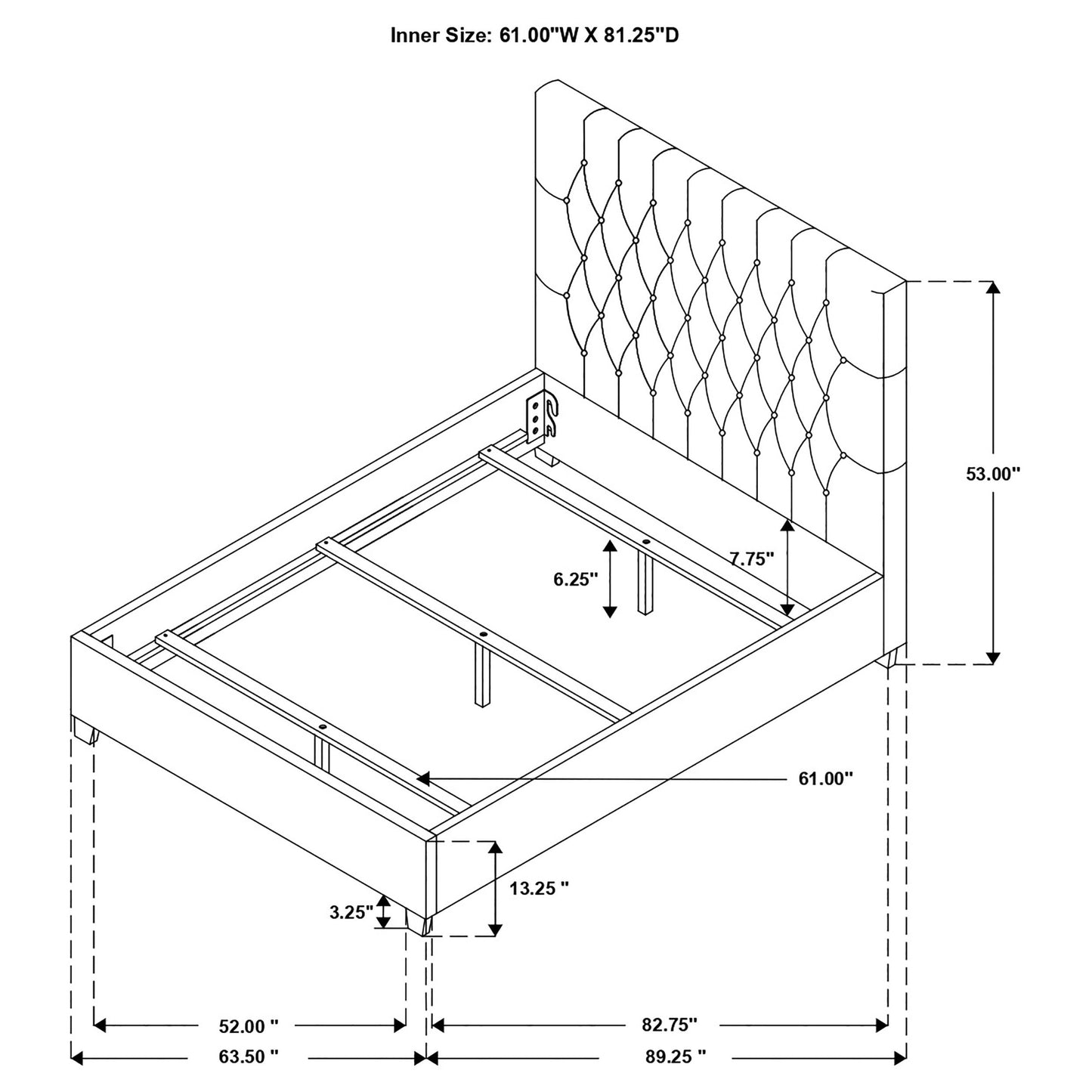 Cama tapizada Chloe color avena