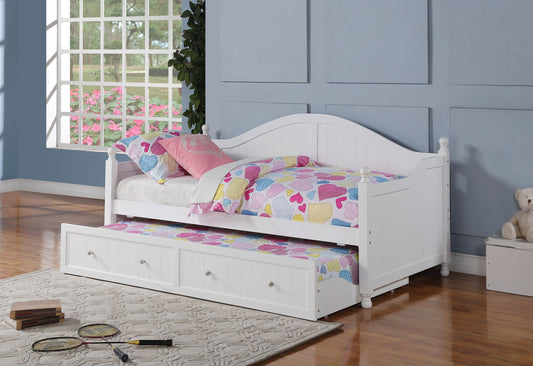 Julie Ann Wood Daybed with Trundle White