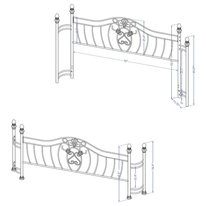 Sydney Headboard and Footboard Brushed Gold