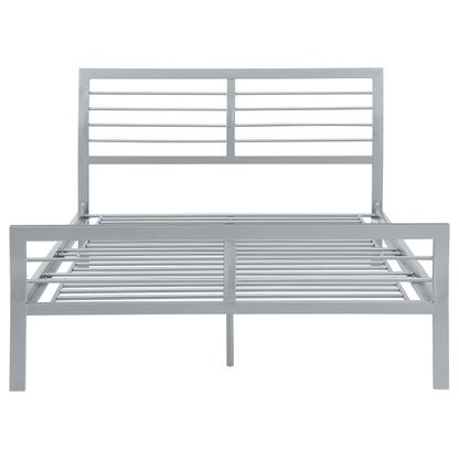 Cama abierta de metal Cooper color plata