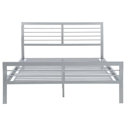 Cama abierta de metal Cooper color plata