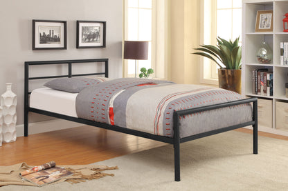 Cama Fisher de estructura abierta de metal color bronce