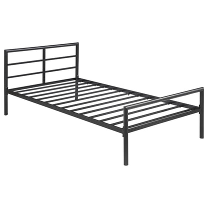 Cama Fisher de estructura abierta de metal color bronce