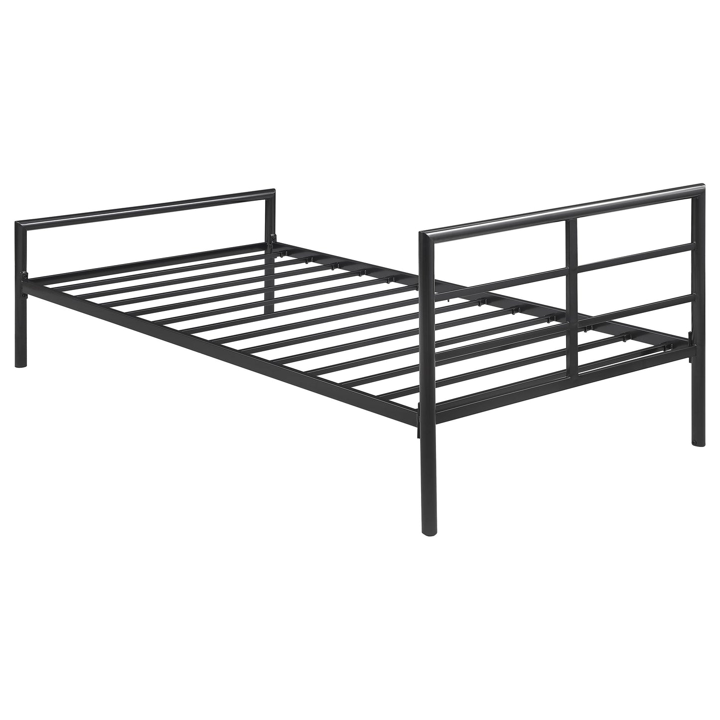 Cama Fisher de estructura abierta de metal color bronce