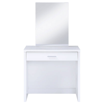 Tocador Harvey con taburete elevable blanco