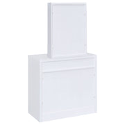 Tocador Harvey con taburete elevable blanco