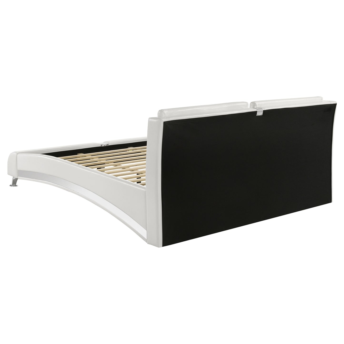 Jeremaine Upholstered Sleigh Bed White