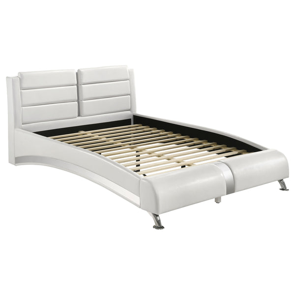 Jeremaine Upholstered Sleigh Bed White