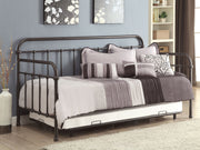 Sofá cama de metal Livingston con cama nido en bronce oscuro