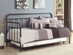 Sofá cama de metal Livingston con cama nido en bronce oscuro