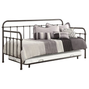 Sofá cama de metal Livingston con cama nido en bronce oscuro
