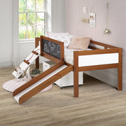 Art & Play Novelty Espresso Junior Low Loft Bed with Toy Boxes