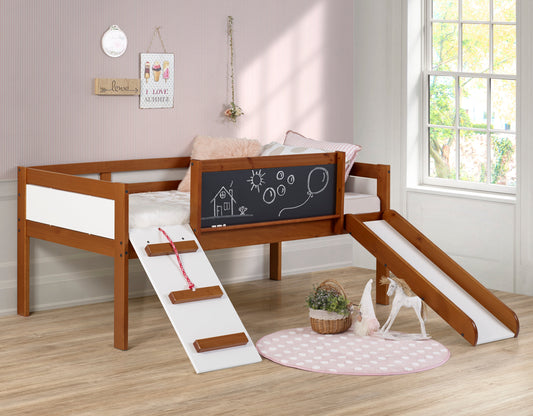 Donco Kids Twin Art Play Junior Low Loft with Toy Boxes