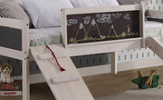 Art & Play Novelty White Wash Junior Low Loft Bed