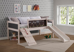 Art & Play Novelty White Wash Junior Low Loft Bed