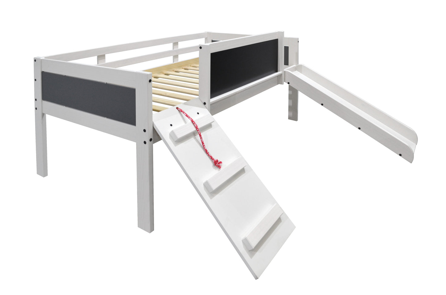Art & Play Novelty White Wash Junior Low Loft Bed