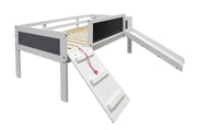 Art & Play Novelty White Wash Junior Low Loft Bed