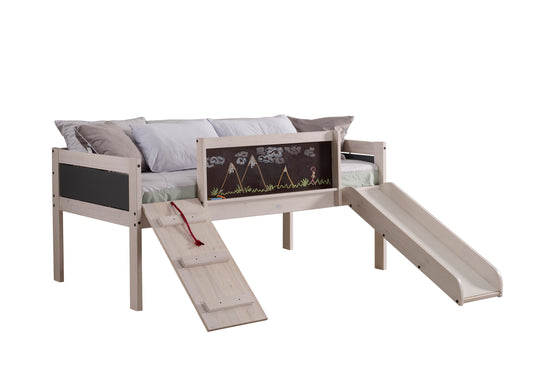 Art & Play Novelty White Wash Junior Low Loft Bed