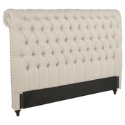 Devon 57-inch Upholstered Eastern King Headboard Beige