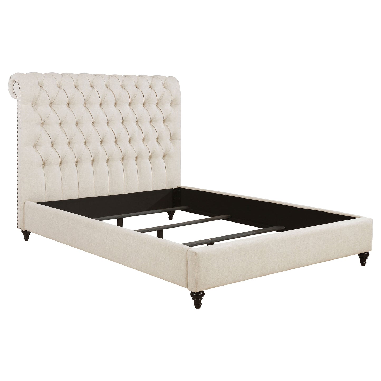 Devon 57-inch Upholstered  Panel Bed Beige