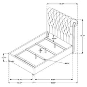 Devon 57-inch Upholstered Panel Bed