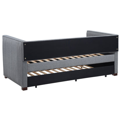 Brodie Upholstered Daybed with Trundle Grey