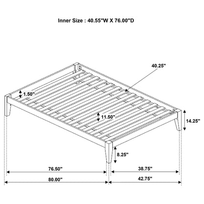 Cama de plataforma universal Hounslow negra