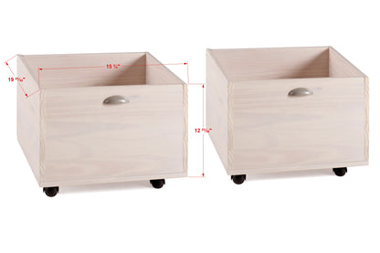 Art & Play Dual White Wash Junior Toy Boxes