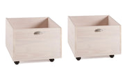 Art & Play Dual White Wash Junior Toy Boxes