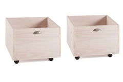 Art & Play Dual White Wash Junior Toy Boxes