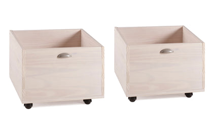 Art & Play Dual White Wash Junior Toy Boxes