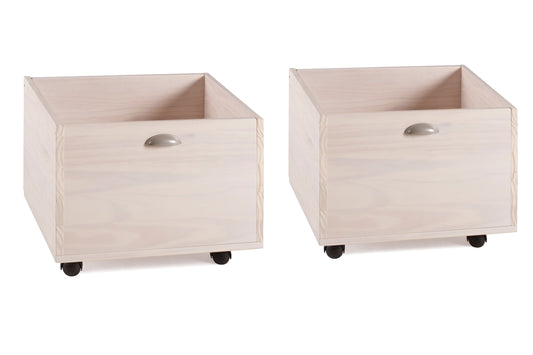 Art & Play Dual White Wash Junior Toy Boxes