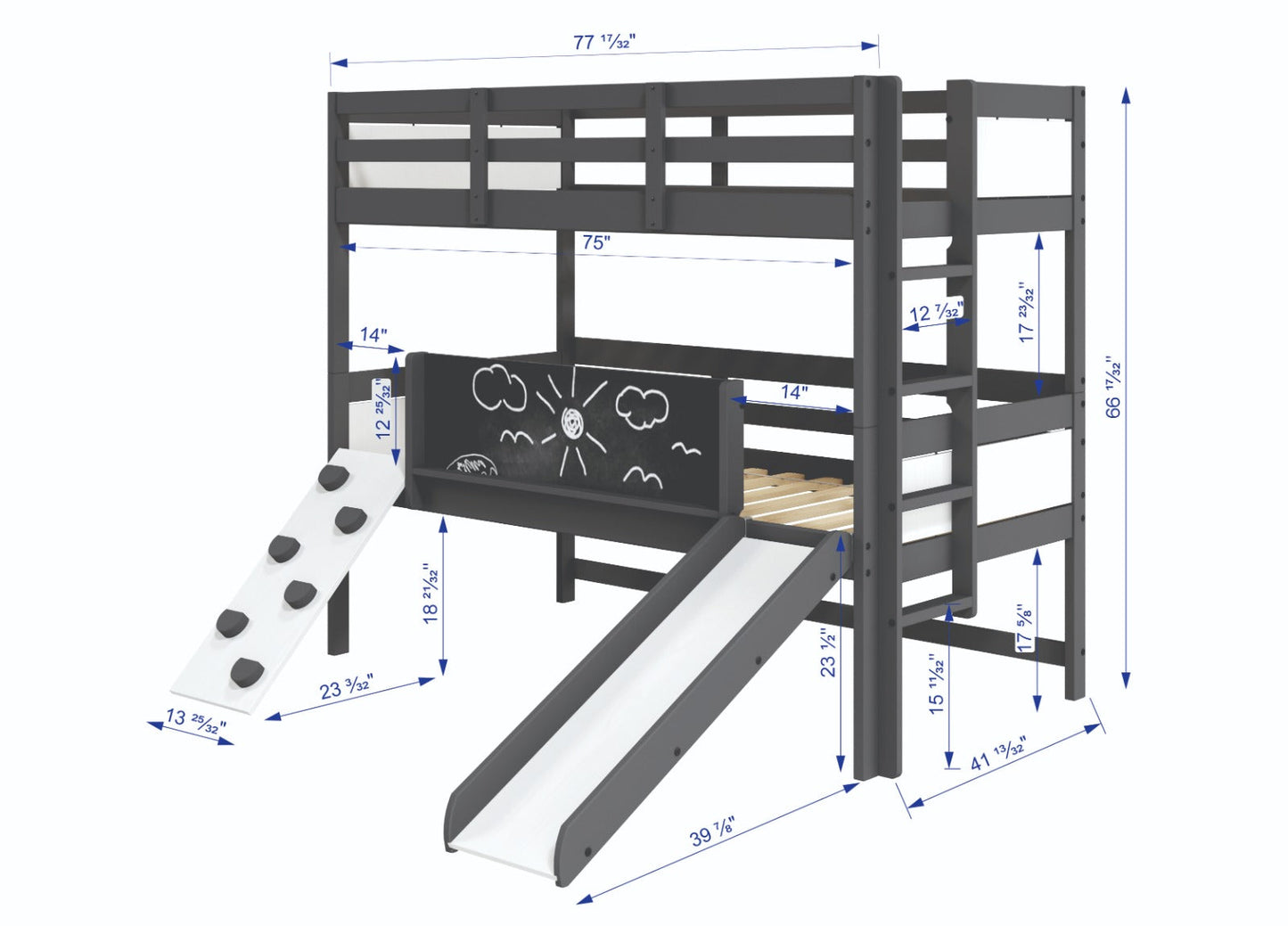 Art & Play Twin over Twin Bunkbed