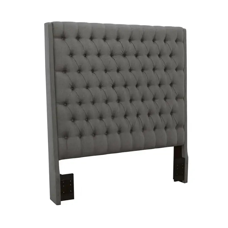 Camille Gray Bed Button Tufted Bed