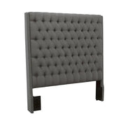 Camille Gray Bed Button Tufted Bed
