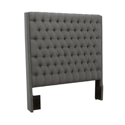 Camille Gray Bed Button Tufted Bed