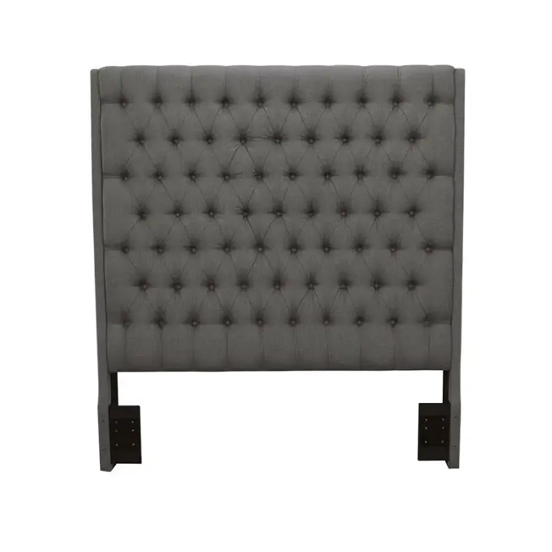 Camille Gray Bed Button Tufted Bed
