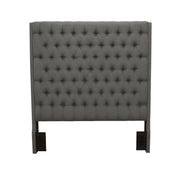 Camille Gray Bed Button Tufted Bed