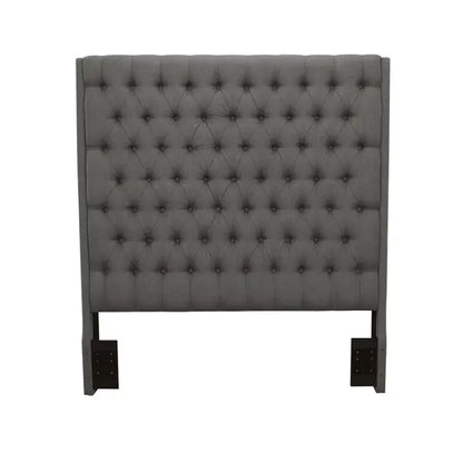 Camille Gray Bed Button Tufted Bed