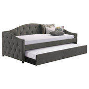 Sofá cama tapizado Sadie con cama nido gris