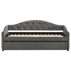 Sofá cama tapizado Sadie con cama nido gris