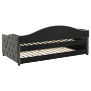 Sofá cama tapizado Sadie con cama nido gris