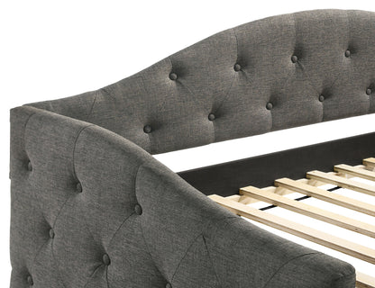 Sofá cama tapizado Sadie con cama nido gris