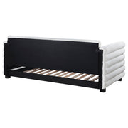 Cama de día tapizada Patricia Boucle con cama nido gris