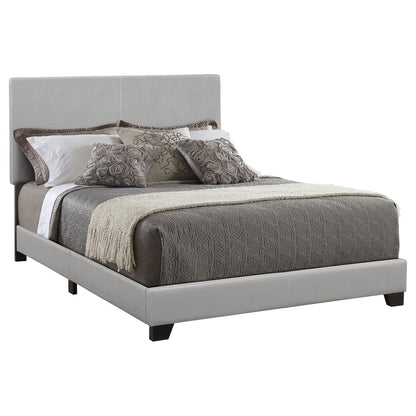 Cama tapizada en tela Dorian color crema