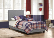Cama tapizada en tela Dorian color crema