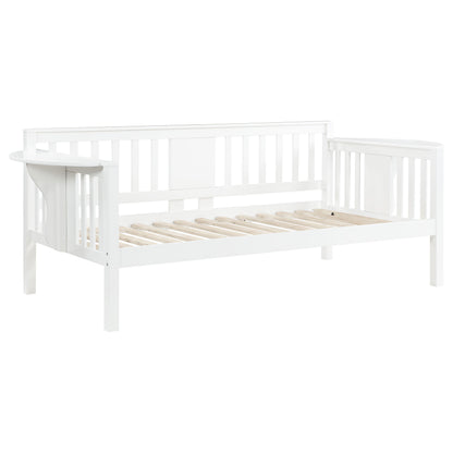 Bethany Wood Twin Daybed with Drop-down Tables White