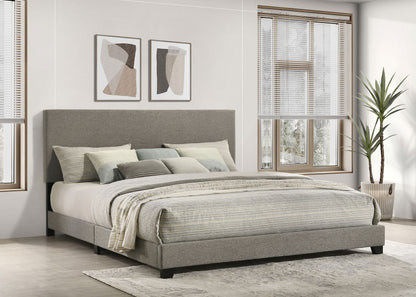 Dorian Fabric Upholstered Panel Bed Taupe