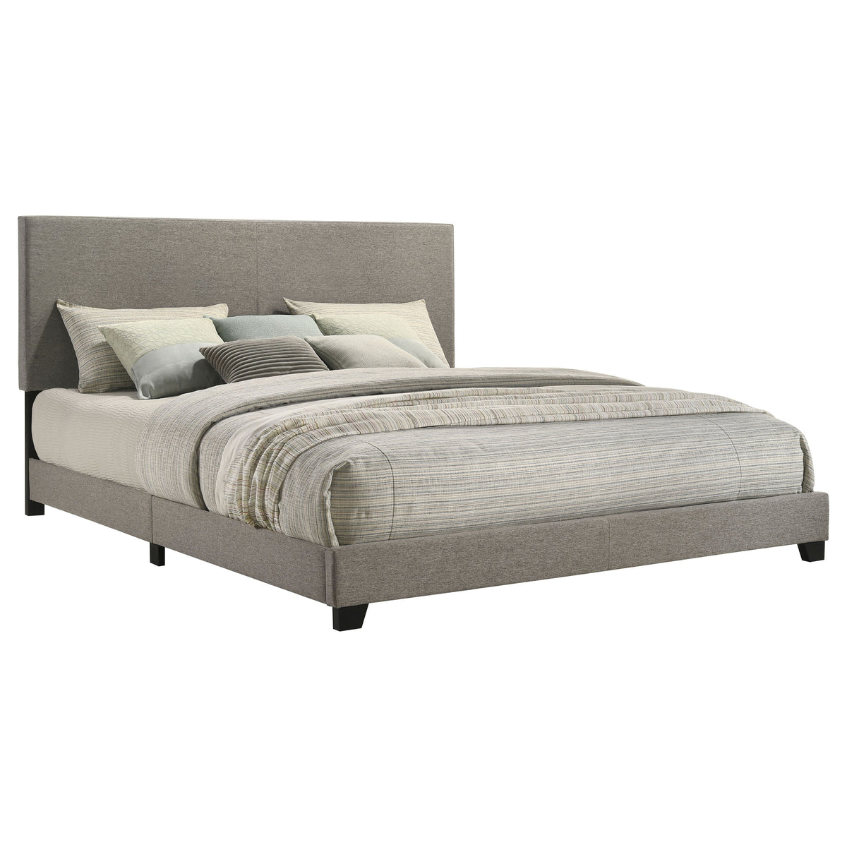Dorian Fabric Upholstered Panel Bed Taupe